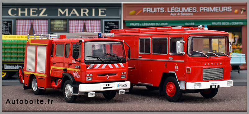 Renault S180 Pompiers de Haute Savoie au 1/43  hachette + Saviem