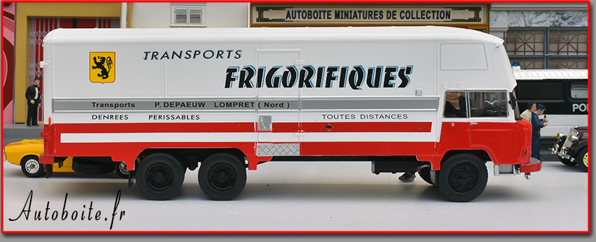 Berliet GPRK 10 FOURGON FRIGORIFIQUE TRANSPORTS DEPAEU au 1/43 ème de Hachette
