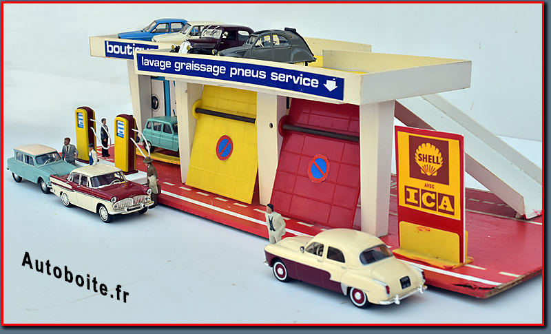 garage Shell  d&eacute;tail voitures