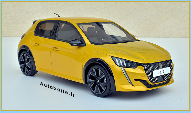 Peugeot 208 GT jaune Faro 2020 de Ottomobile au 1/18 ème
