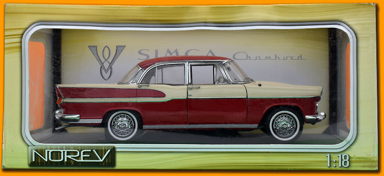 SIMCA CHAMBORD 1958 de Norev au 1/18 &egrave;me bte